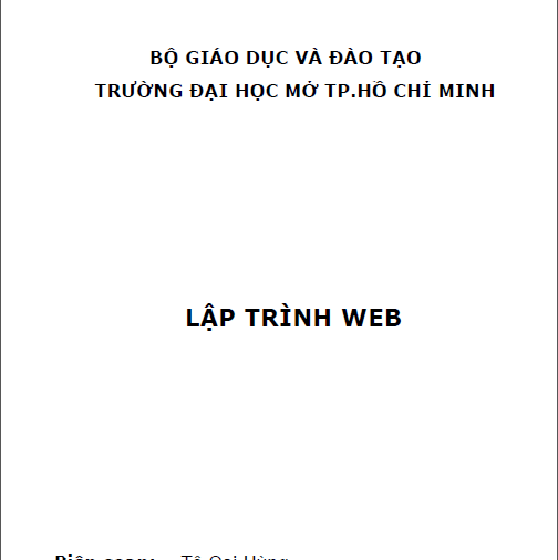 Lập trình web