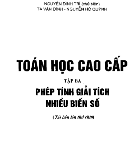 Toán học cao cấp tập 3