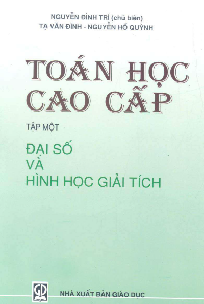 Toán học cao cấp tập 1