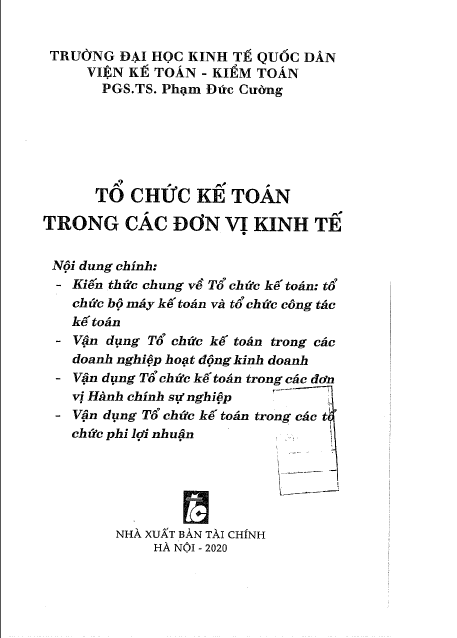 Tổ chức kế toán trong các đơn vị kinh tế