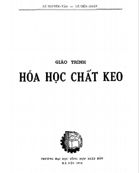Giáo trình hóa học chất keo