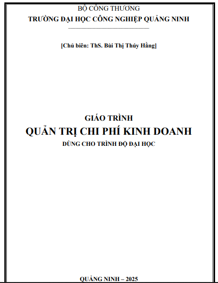Giáo trình quản trị chi phí kinh doanh
