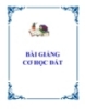 Bài giảng cơ học đất