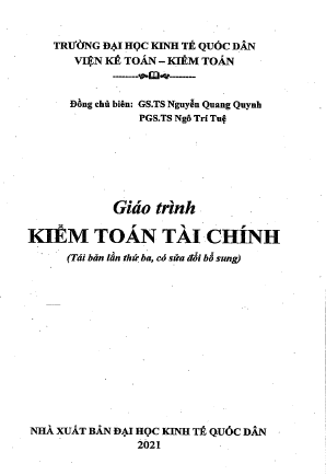 Giáo trình kiểm toán tài chính