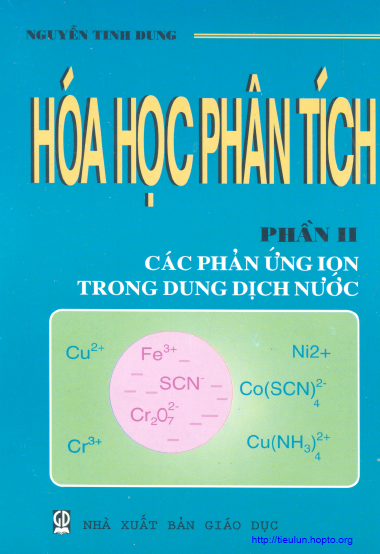 Hóa học phân tích phần II, Các phản ứng ion trong dung dịch nước