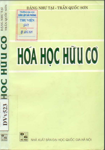 Giáo trình hóa học hữu cơ