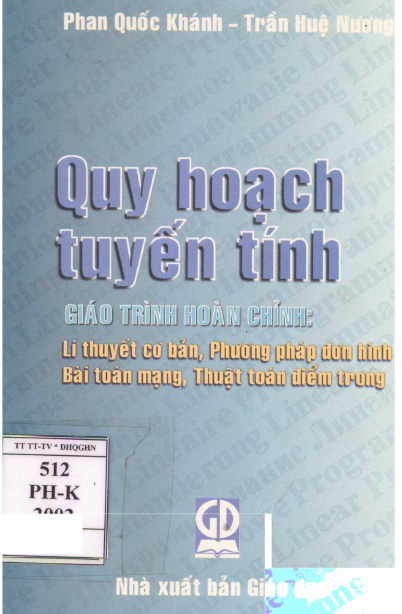 Quy hoạch tuyến tính