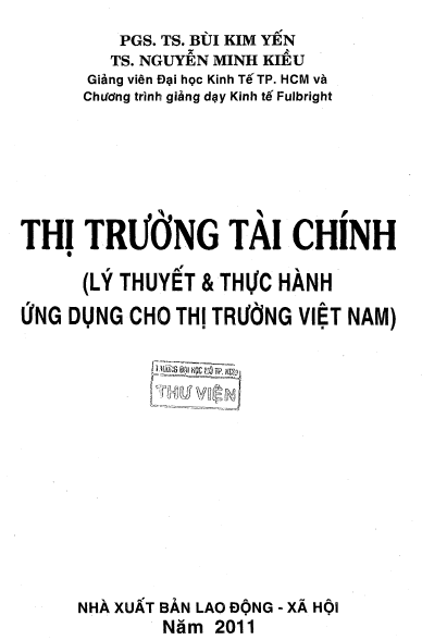 Thị trường tài chính ( Lý thuyết và thực hành ứng dụng cho thị trường Việt Nam)