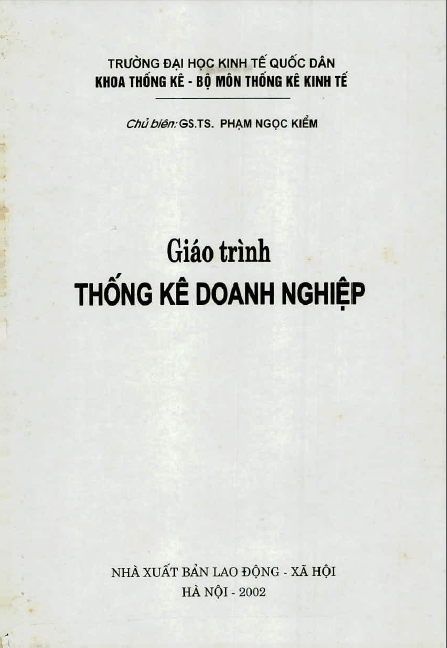 Giáo trình thống kê doanh nghiệp