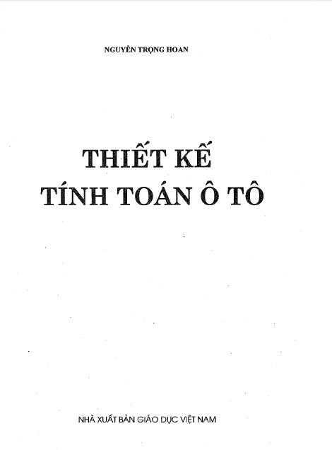 Thiết kế tính toán ô tô