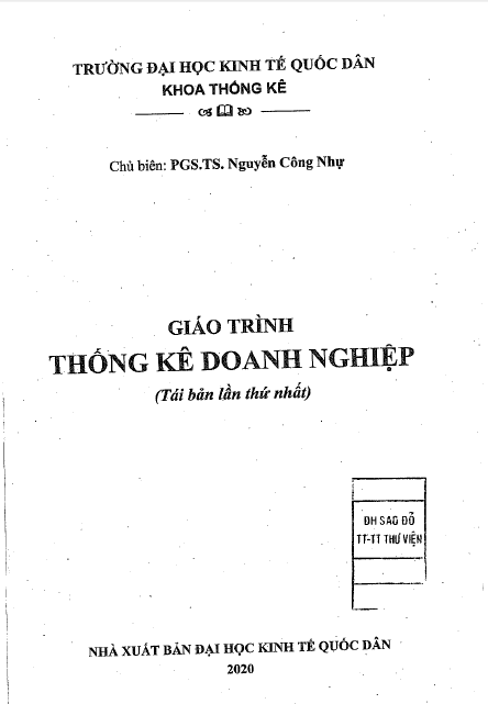 Giáo trình thống kê doanh nghiệp