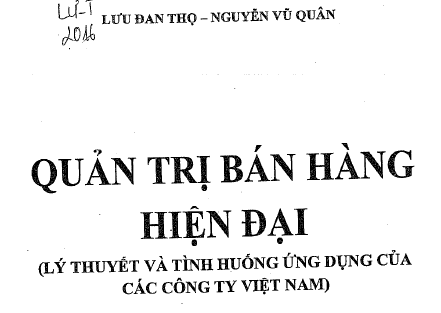 Quản trị bán hàng hiện đại