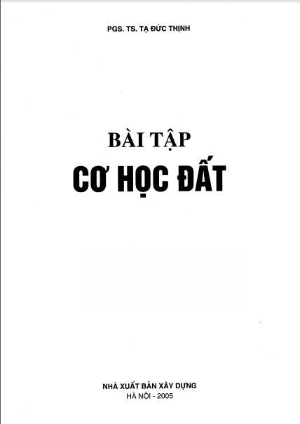 Bài tập Cơ học đất