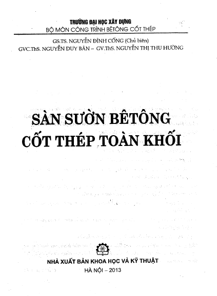 Sàn sườn bêtông cốt thép toàn khối