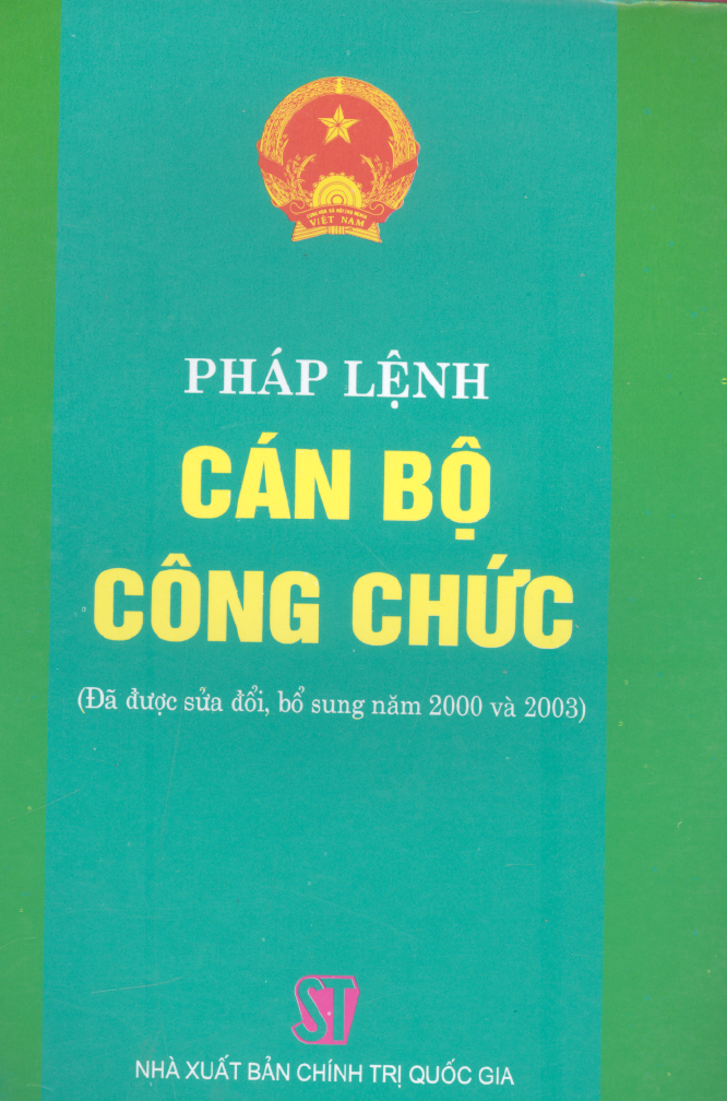 Pháp lệnh cán bộ công chức: Phần 1