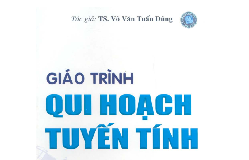 Giáo  trình Quy hoạch tuyến tính