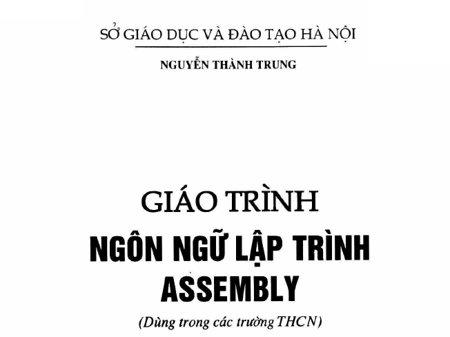 Giáo trình ngôn ngữ lập trình Assembly