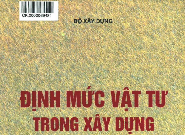 Định mức vật tư trong xây dựng