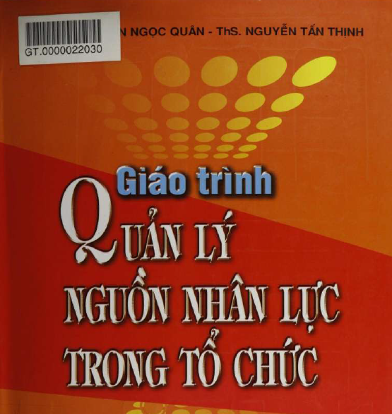 Giáo trình quản lý nguồn nhân lực trong tổ chức