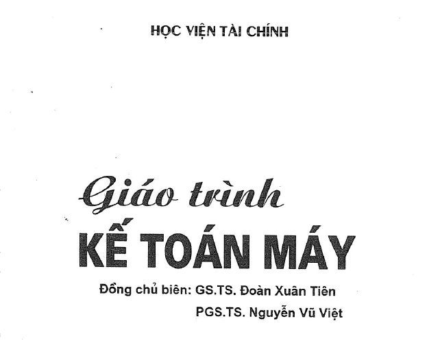 Giáo trình kế toán máy