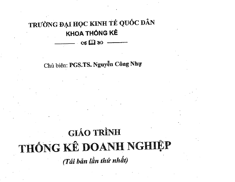 Giáo trình thống kê doanh nghiệp