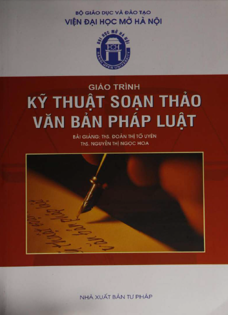 Giáo trình kỹ thuật soạn thảo văn bản pháp luật