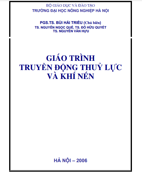 Giáo trình truyền động thủy lực và khí nén