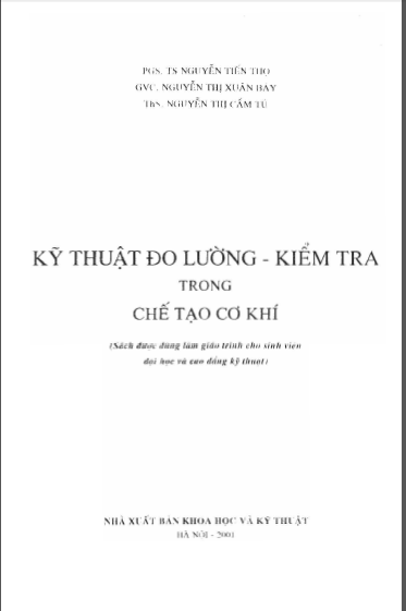 Kỹ thuật đo lường kiểm tra trong chế tạo cơ khí