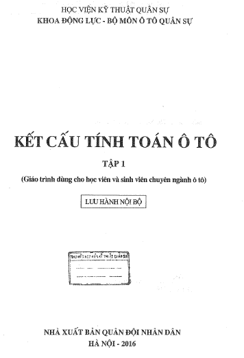 Kết cấu tính toán ô tô