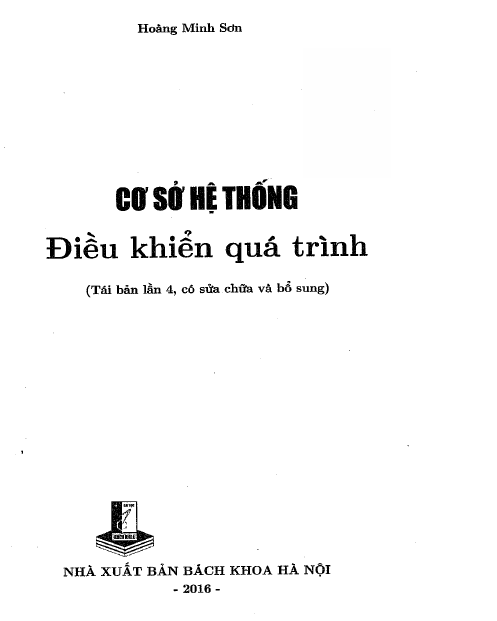 Cơ sở hệ thống điều khiển quá trình