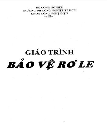 Giáo trình Bảo vệ Rơ Le