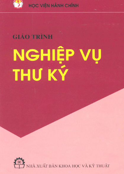 Giáo trình nghiệp vụ thư ký