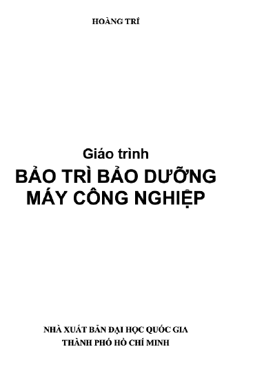 Giáo trình bảo trì bảo dưỡng máy công nghiệp