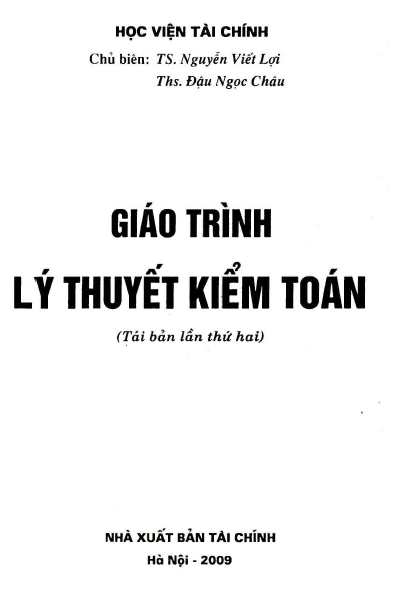 Giáo trình lý thuyết kiểm toán