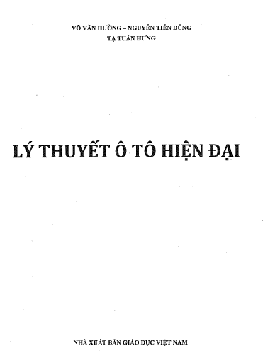 Lý thuyết ô tô hiện đại