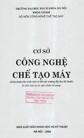 Cơ sở công nghệ chế tạo máy