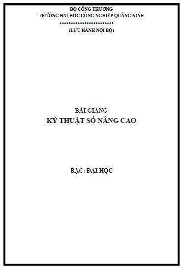 Bài giảng kỹ thuật số nâng cao