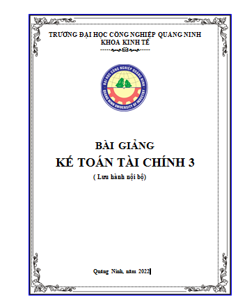 Bài giảng kế toán tài chính 3