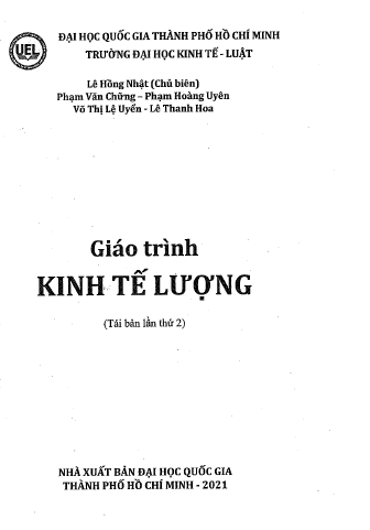 Giáo trình kinh tế lượng