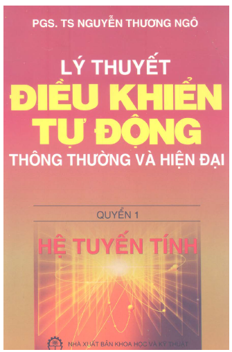 Lý thuyết điều khiển tự động tập 1