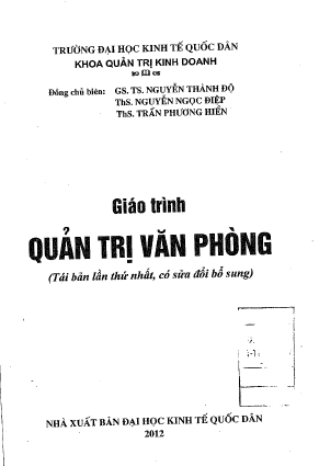Giáo trình quản trị văn phòng