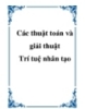 Thuật toán – Thuật giải (Trí tuệ nhân tạo)